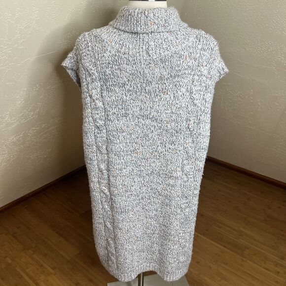 Chicos Sleeveless Cardigan Womens 3 XL Gray Metallic Shawl Collar Button Down - Picture 8 of 8